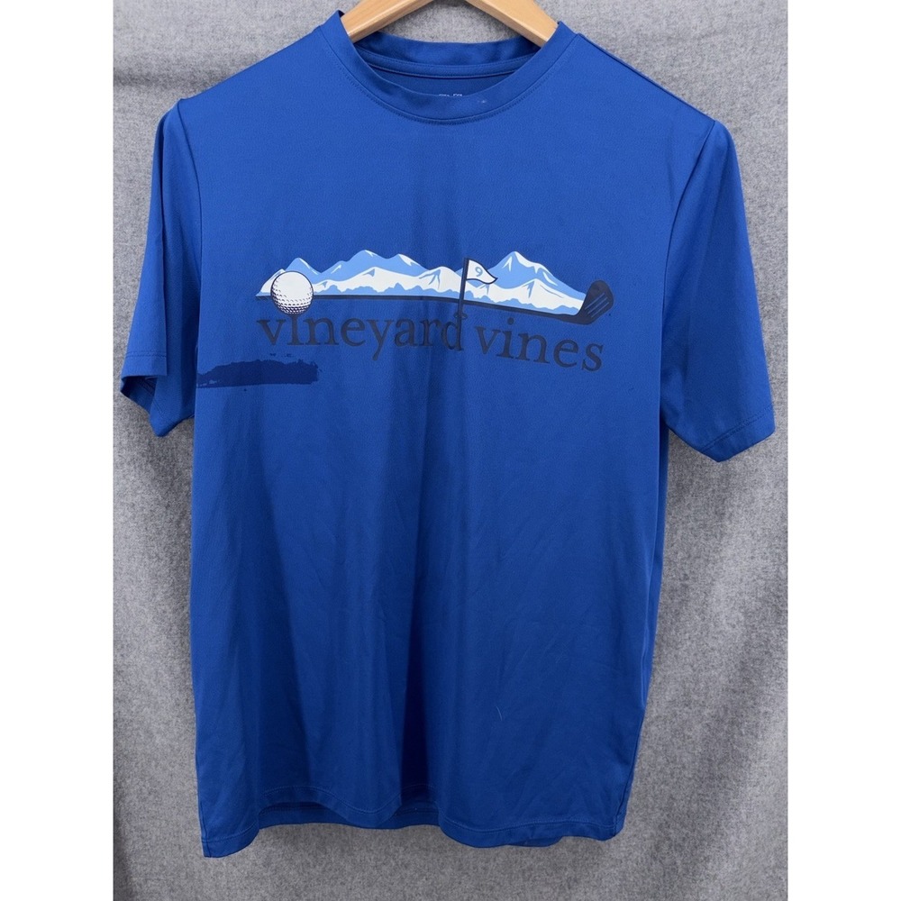 Vineyard Vines Performance Mens Small Short Sleeve Golf Graphic Print T-Shirt